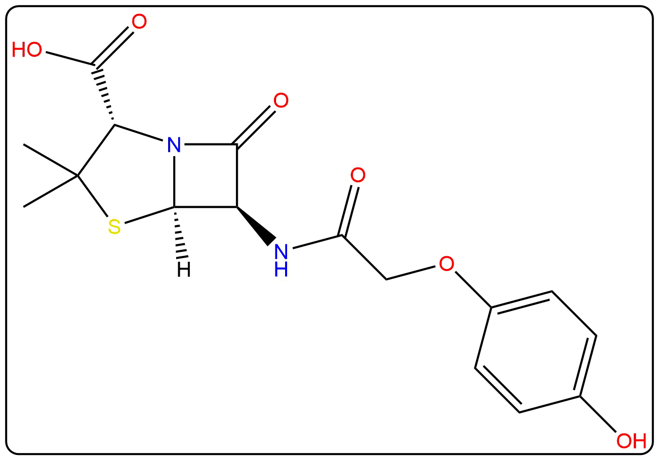 4-Hydroxy Phenoxy Methyl Penicillin_Structure
