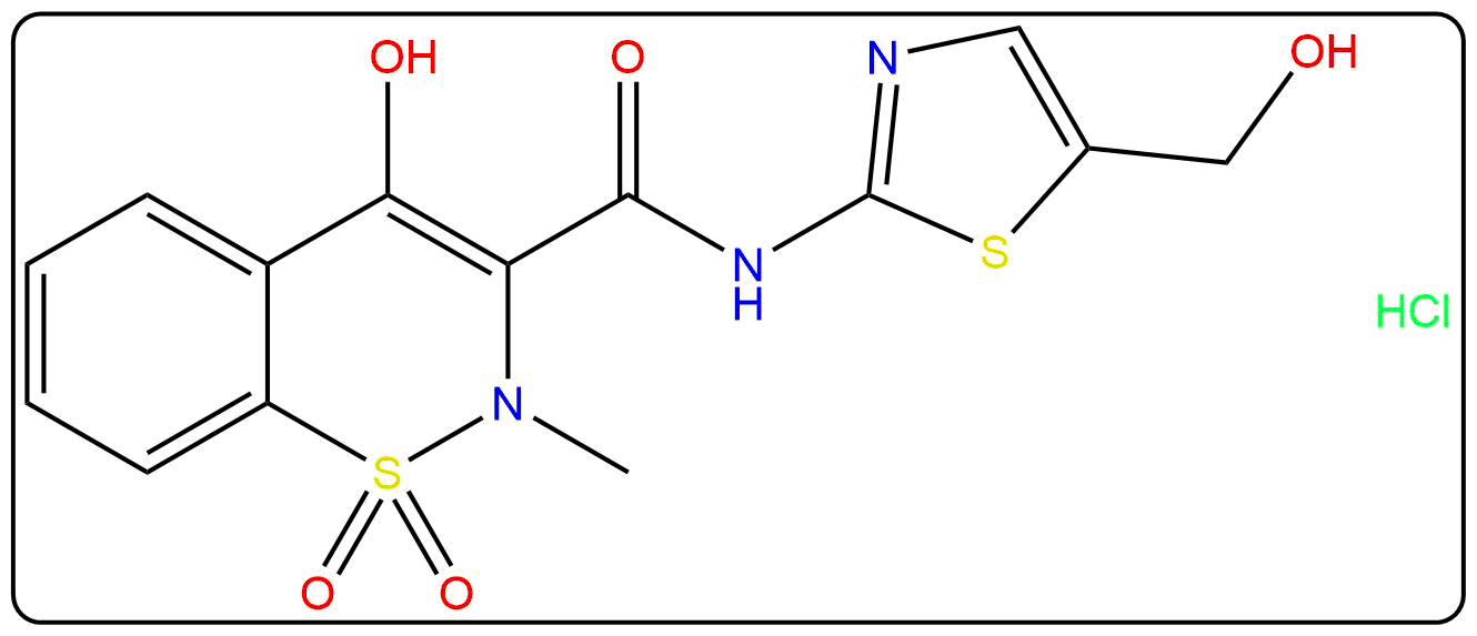 5-Hydroxy Methyl Meloxicam HCl_Structure