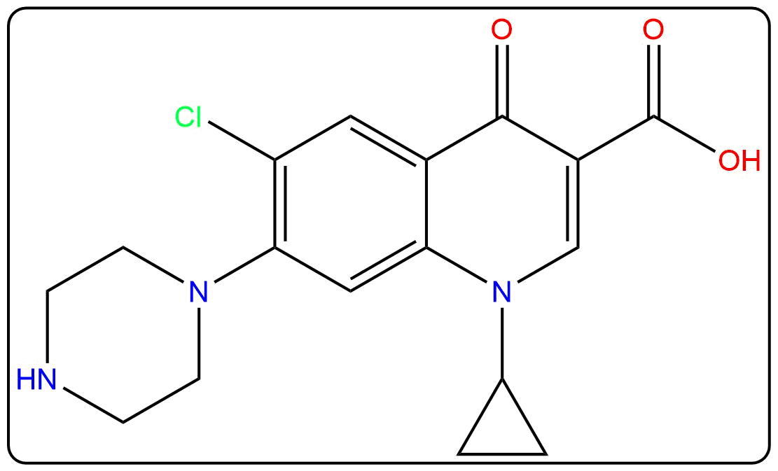 6-Chloro-6-Defluoro Ciprofloxacin_Structure