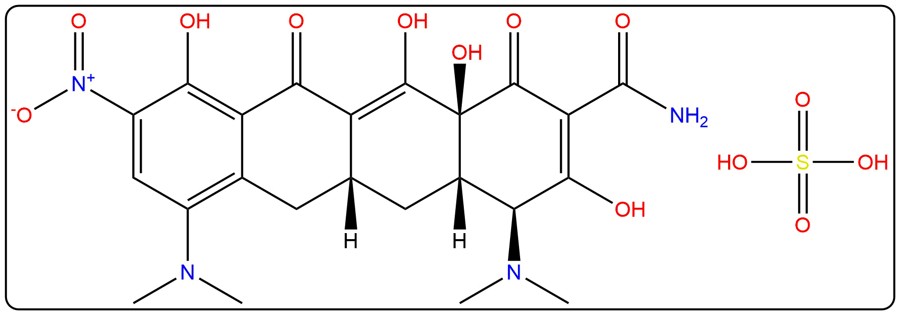 9-Nitro Minocycline sulfate salt_Structure