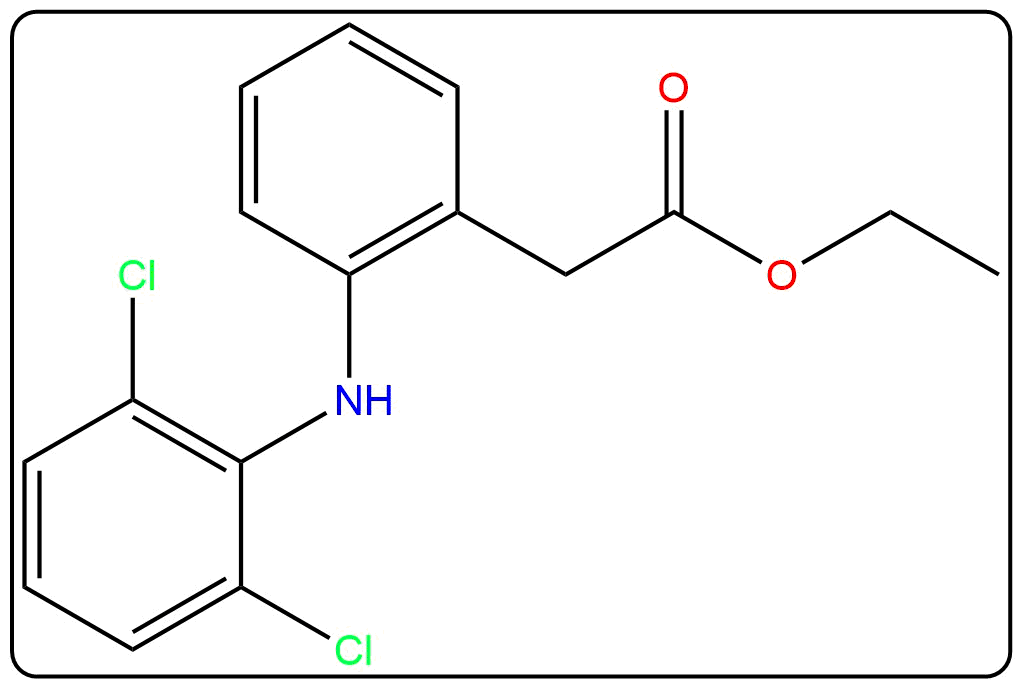 Aceclofenac EP Impurity C (Diclofenac Ethyl Ester)_Structure