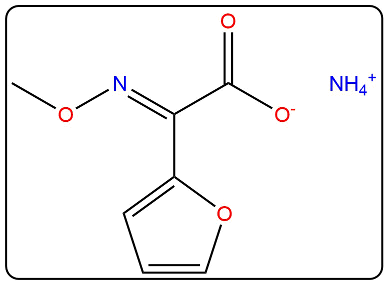 (E)-2-Methoxyimino-2-furanacetic Acid Ammonium Salt_Structure