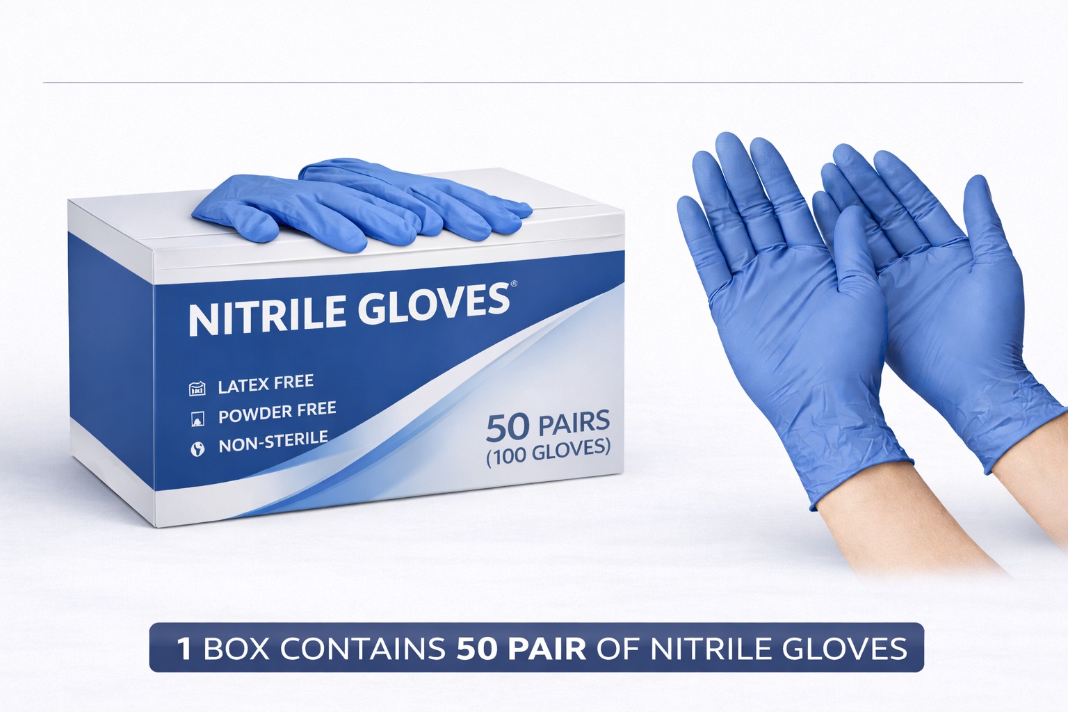 NITRILE EXAMINATION GLOVES SMALL